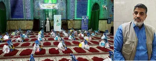 توزیع بسته های معیشتی مسجد جامع امام رضا (ع)  بین نیازمندان