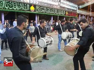 آئین مراسم دمام زنی توسط هیات های مذهبی شهرستان گناباد+فیلم