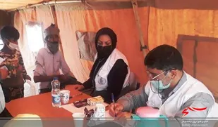 حضور تیم جهادی 56 نفره سلامت محور در شهرستان مرزی صالح آباد