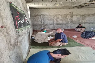 انجام تست غربالگری بیماری کرونا در سراوان